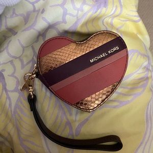 Michael Kors mini heart wristlet.